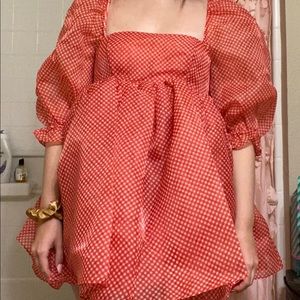 Brand new Selkie Baby Gingham Puff Dress. Size small